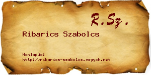 Ribarics Szabolcs névjegykártya
