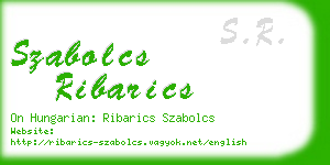 szabolcs ribarics business card